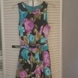 Eliza J flora print dress with pockets